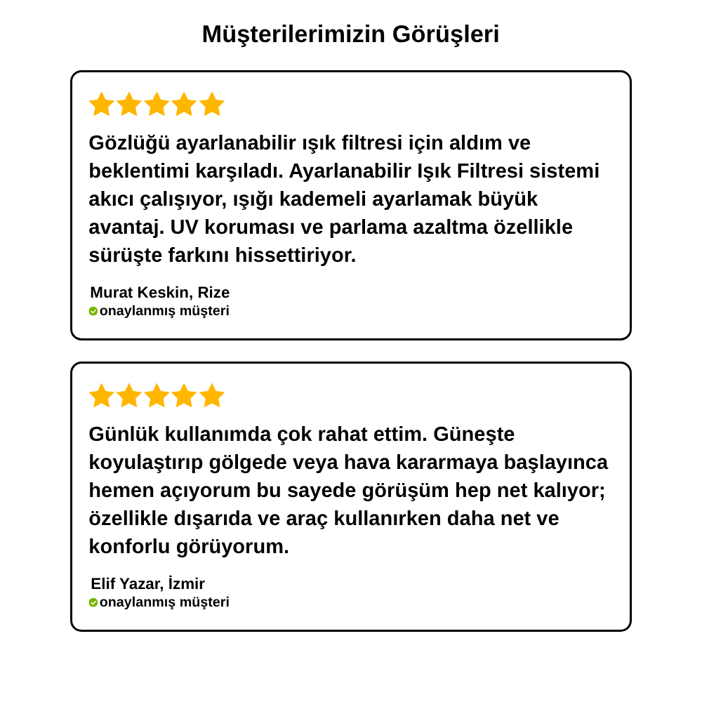 Luce™ Ayarlanabilir Renk Tonlu Güneş Gözlüğü
